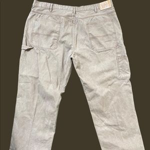 Men's Schmidt Brown Workwear Denim Carpenter Utility Work Pants